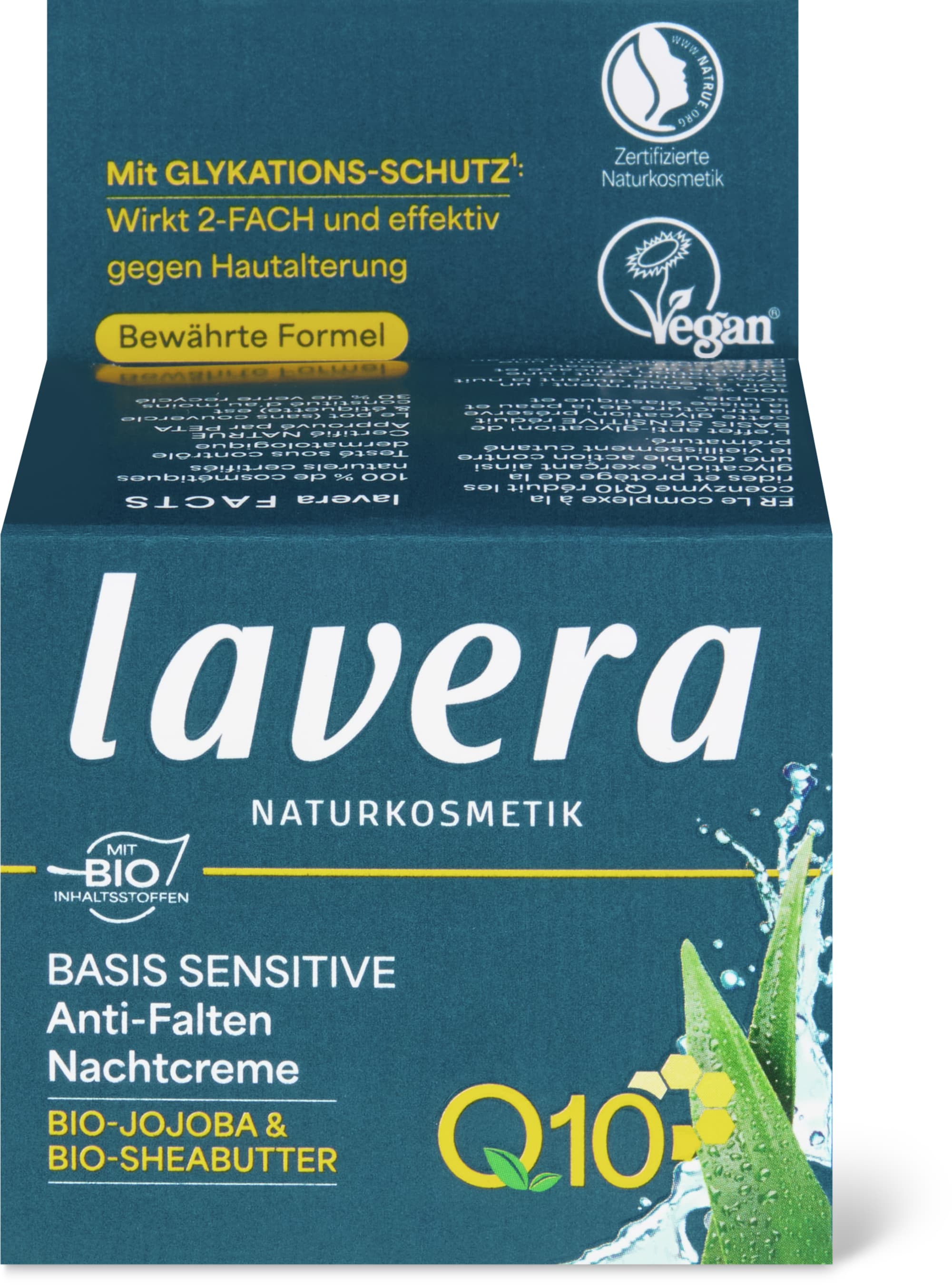 Basis Sensitiv Anti-Falten Nachtcreme Q10, vegan